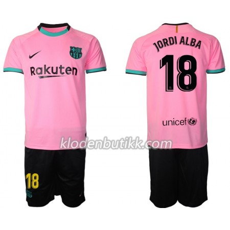 FC Barcelona Jordi Alba 18 Barn Tredjedraktsett 2020-2021 Kortermet (+ Korte bukser)